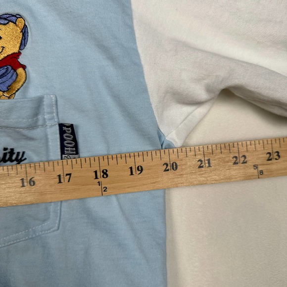 Vintage Winnie the Pooh Sz XL Embroidered Pocket Baseball Varsity Team Jersey - Picture 4 of 6